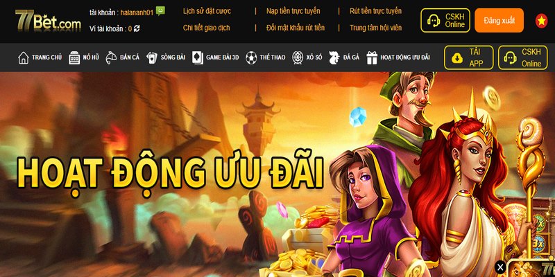 Phương thức nạp tiền 77BET thuận tiện đa dạng nhất 